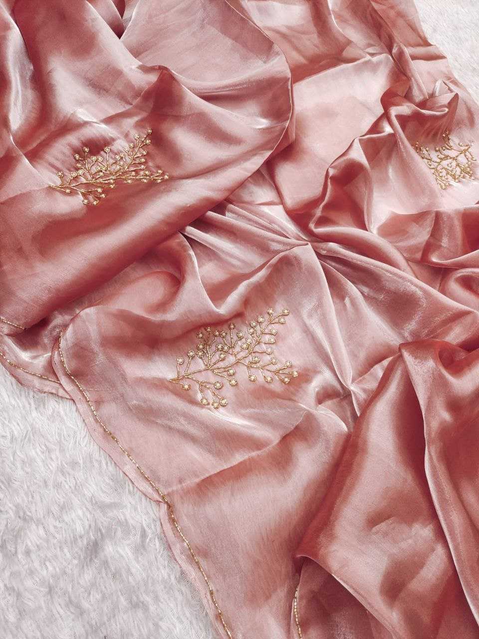 Ynf Jimmy Choo RIN216 rose gold Sarees Wholesale Designer Sarees Jimmy Choo Sarees Fancy Sarees Manufacturer
