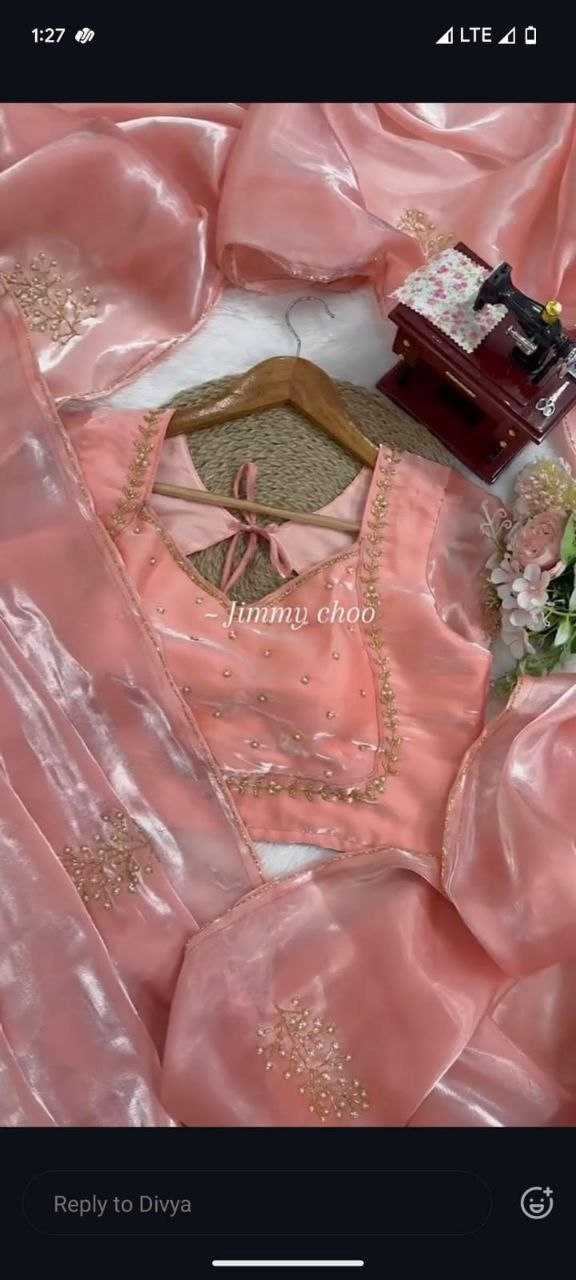 Ynf Jimmy Choo RIN216 rose gold Sarees Wholesale Designer Sarees Jimmy Choo Sarees Fancy Sarees Manufacturer