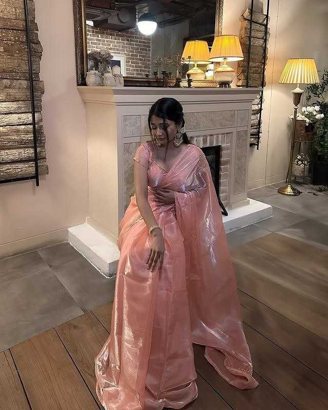 Ynf Jimmy Choo RIN216 rose gold Sarees Wholesale Designer Sarees Ready To Wear Sarees Jimmy Choo Sarees Manufacturer