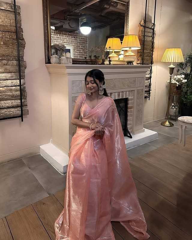 Ynf Jimmy Choo RIN216 rose gold Sarees Wholesale Designer Sarees Ready To Wear Sarees Jimmy Choo Sarees Manufacturer