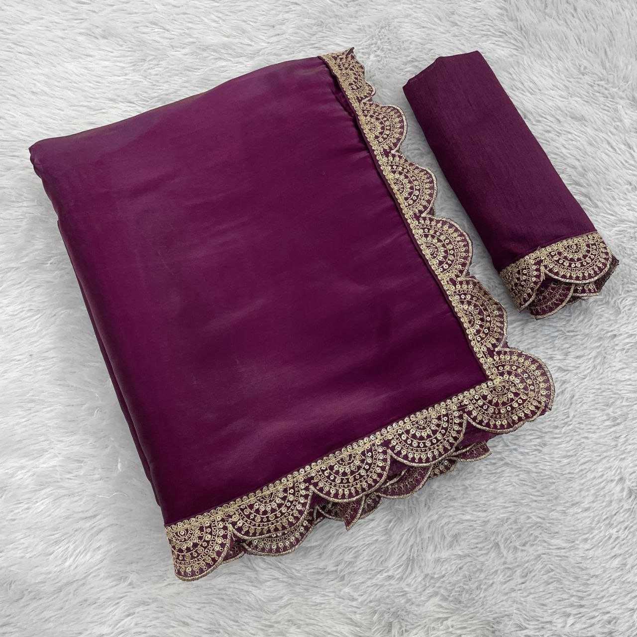 Ynf Jimmy Choo RIN216 wine Sarees Wholesale Party Wear Sarees Fancy Sarees Manufacturer