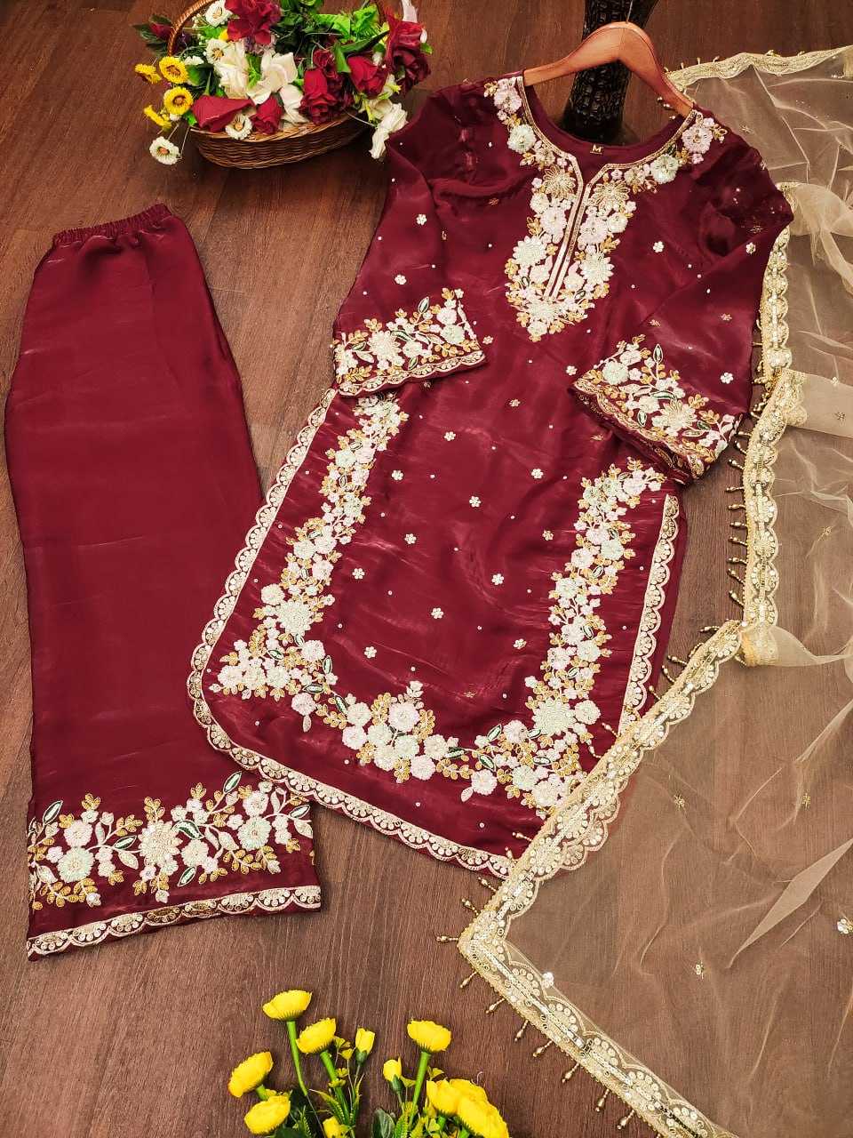 Ynf Jimmy Choo RIN232 81 Suits & Dresses Wholesale Embroidery Suits Party wear suits Manufacturer