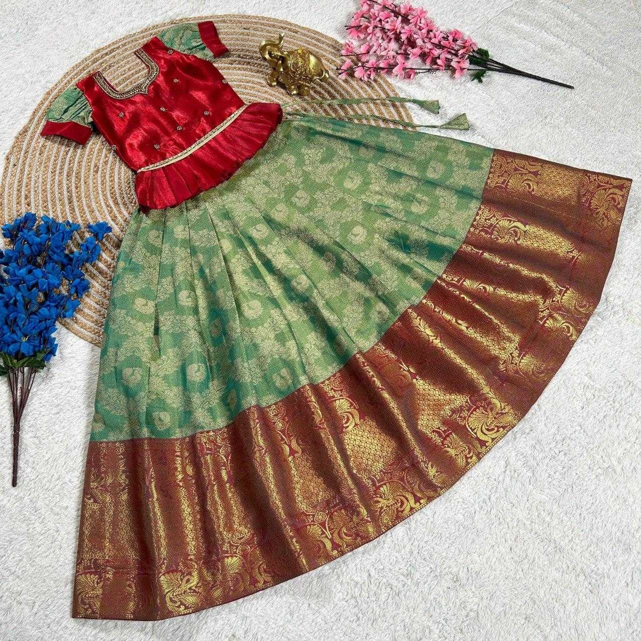 Ynf Kanjivaram Silk KESH505 330 Kids Wear Wholesale Kids Lehenga Kids Lehenga Choli Baby Girl Lehenga Manufacturer