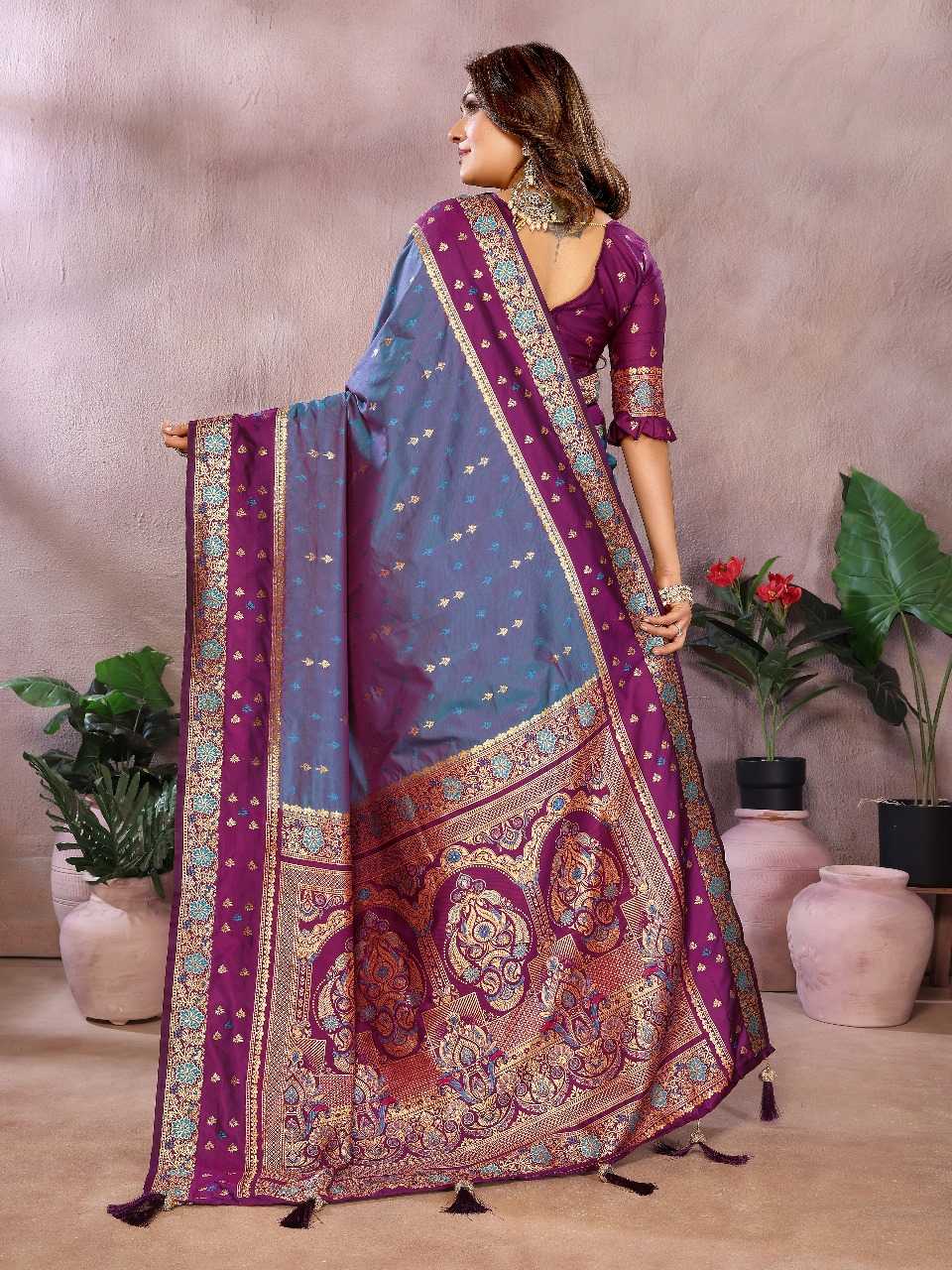 Ynf Kanjivaram Silk RIN144 sarangi Silk Sarees Wedding Collections Festive Collections Wholesale Handloom Sarees Zari Border Silk Sarees Manufacturer
