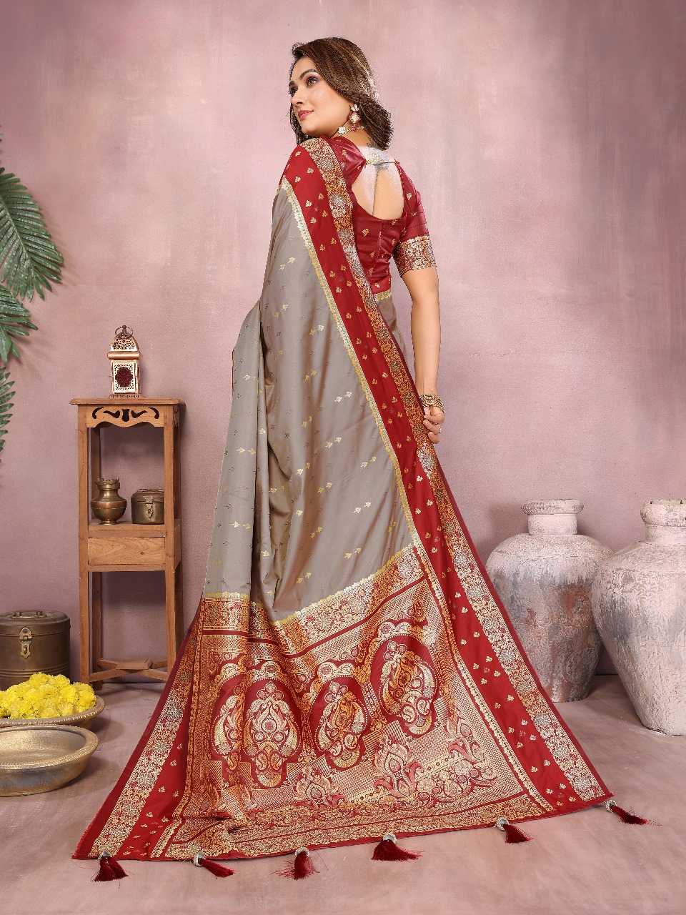 Ynf Kanjivaram Silk RIN144 sarangi Silk Sarees Wedding Collections Festive Collections Wholesale Handloom Sarees Zari Border Silk Sarees Manufacturer