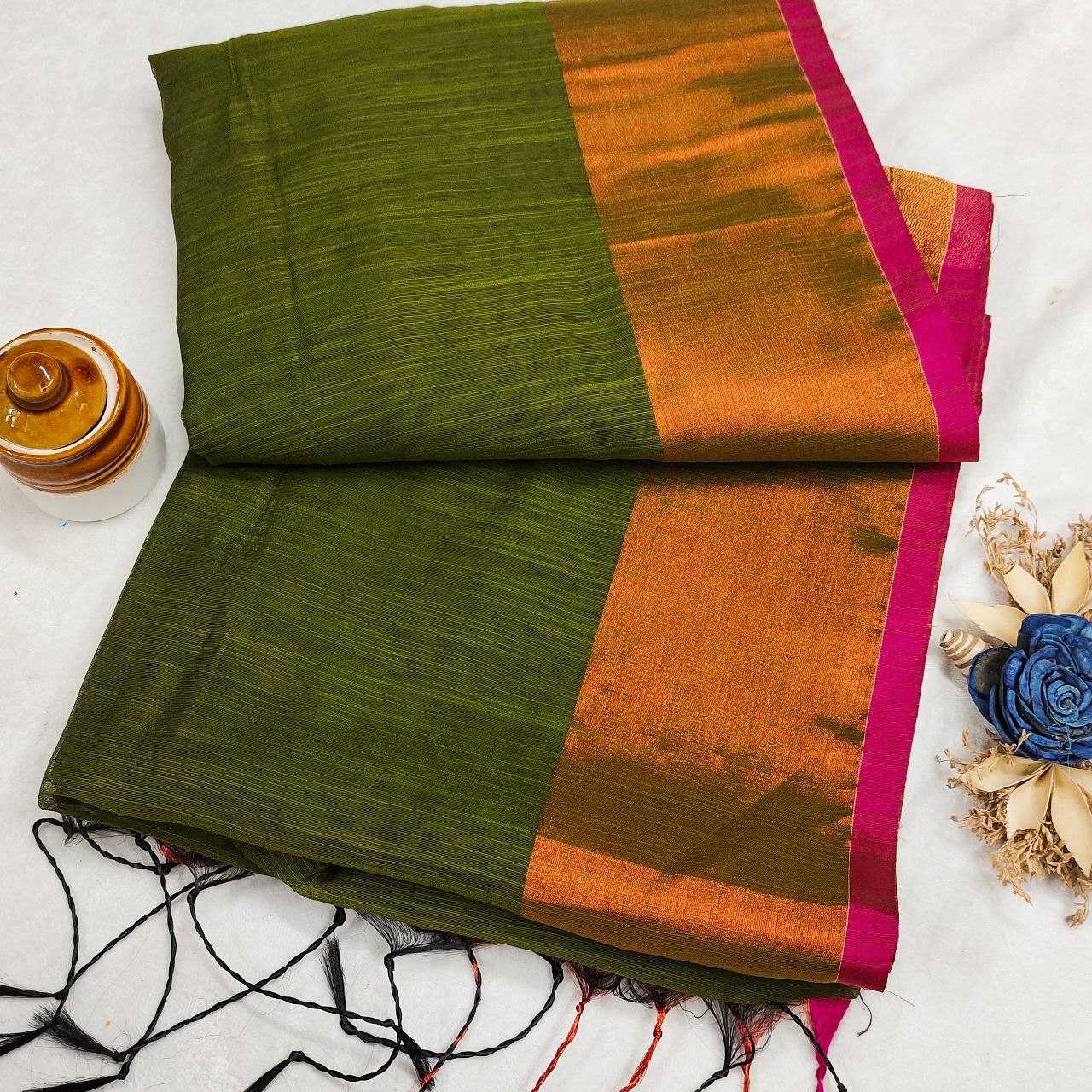 Ynf Khadi Cotton RIN216 brahmastra Sarees Wedding Collections Festive Collections Wholesale Zari Border Sarees Cotton Sarees Sarees With Blouse Manufacturer