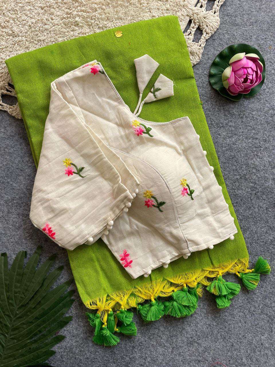 Ynf Khadi Cotton RIN216 DIVYA Sarees Wedding Collections Festive Collections Wholesale Mirror Work Saree Cotton Sarees Sarees With Blouse Manufacturer