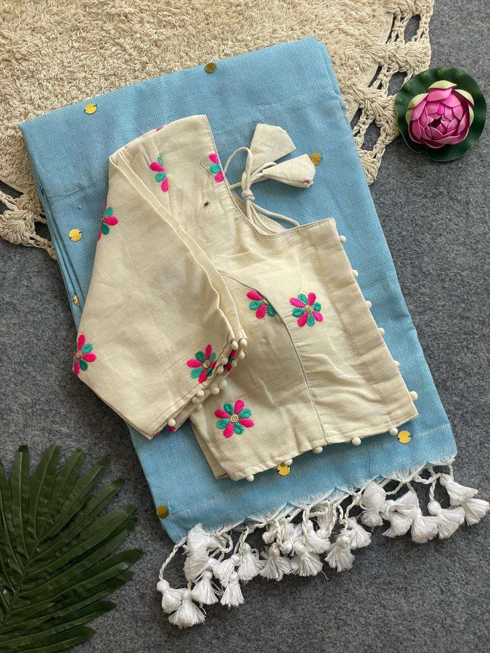Ynf Khadi Cotton RIN216 DIVYA Sarees Wedding Collections Festive Collections Wholesale Mirror Work Saree Cotton Sarees Sarees With Blouse Manufacturer