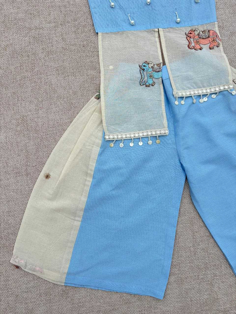 Ynf Khadi RIN107 378 Kids Wear Wholesale Top & Pant Kids Co-ord Set Kids Indo-Western Wear Manufacturer