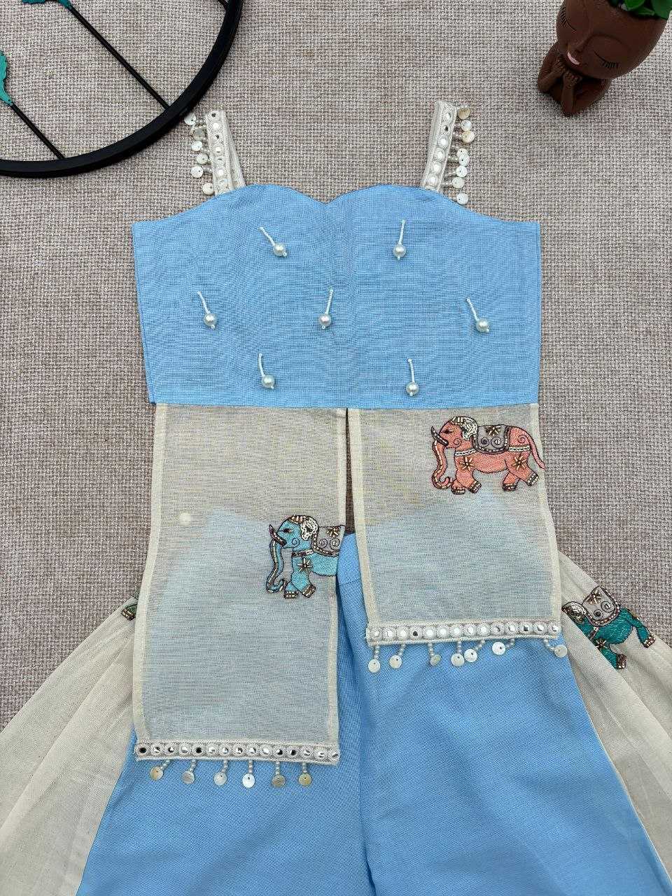 Ynf Khadi RIN107 378 Kids Wear Wholesale Top & Pant Kids Co-ord Set Kids Indo-Western Wear Manufacturer