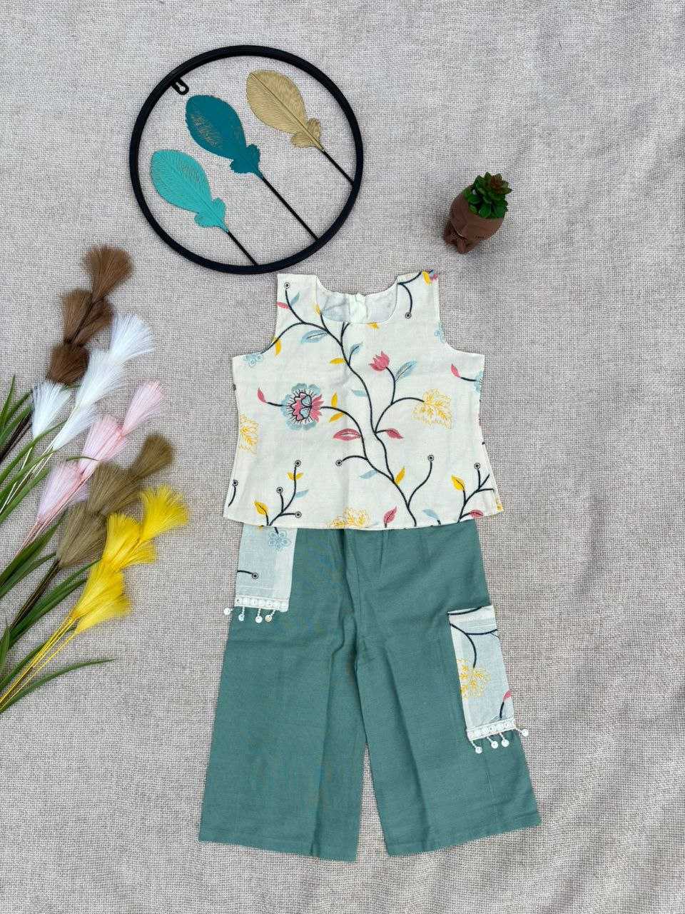 Ynf Khadi RIN107 379 Kids Wear Wholesale Top & Pant Girls Cotton Frocks Manufacturer
