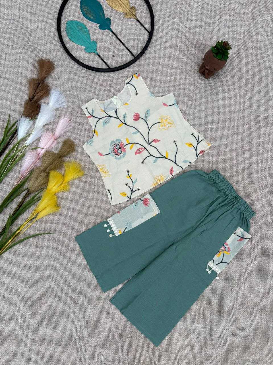 Ynf Khadi RIN107 379 Kids Wear Wholesale Top & Pant Girls Cotton Frocks Manufacturer