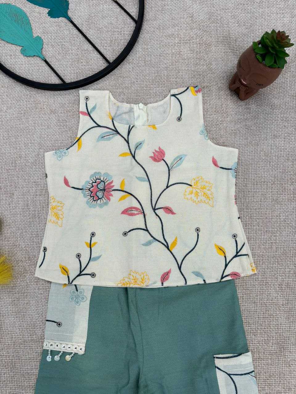 Ynf Khadi RIN107 379 Kids Wear Wholesale Top & Pant Girls Cotton Frocks Manufacturer