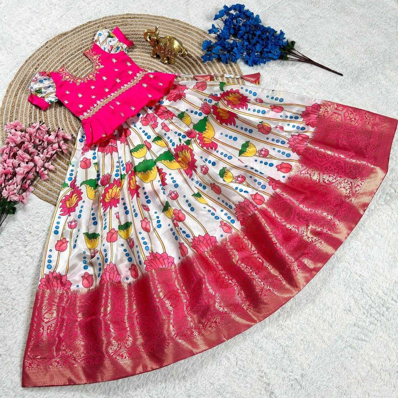 Ynf Lichi Silk KESH505 305 Kids Wear Wholesale Kids Lehenga Kids Lehenga Choli Baby Girl Lehenga Manufacturer