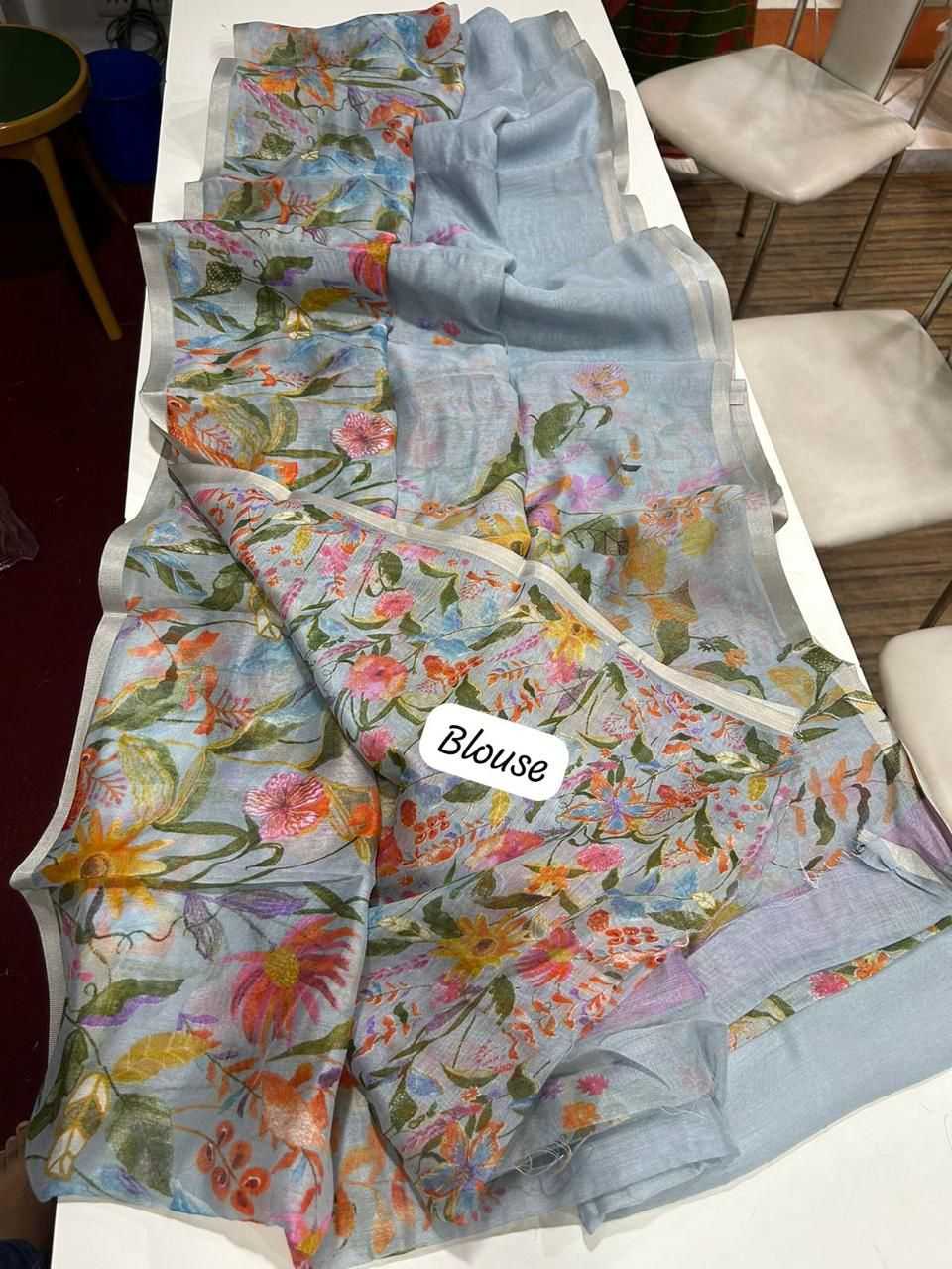 Ynf Linen KESH484 307 Sarees Wedding Collections Festive Collections Wholesale Printed Sarees Hand Work Sarees Linen Sarees Manufacturer