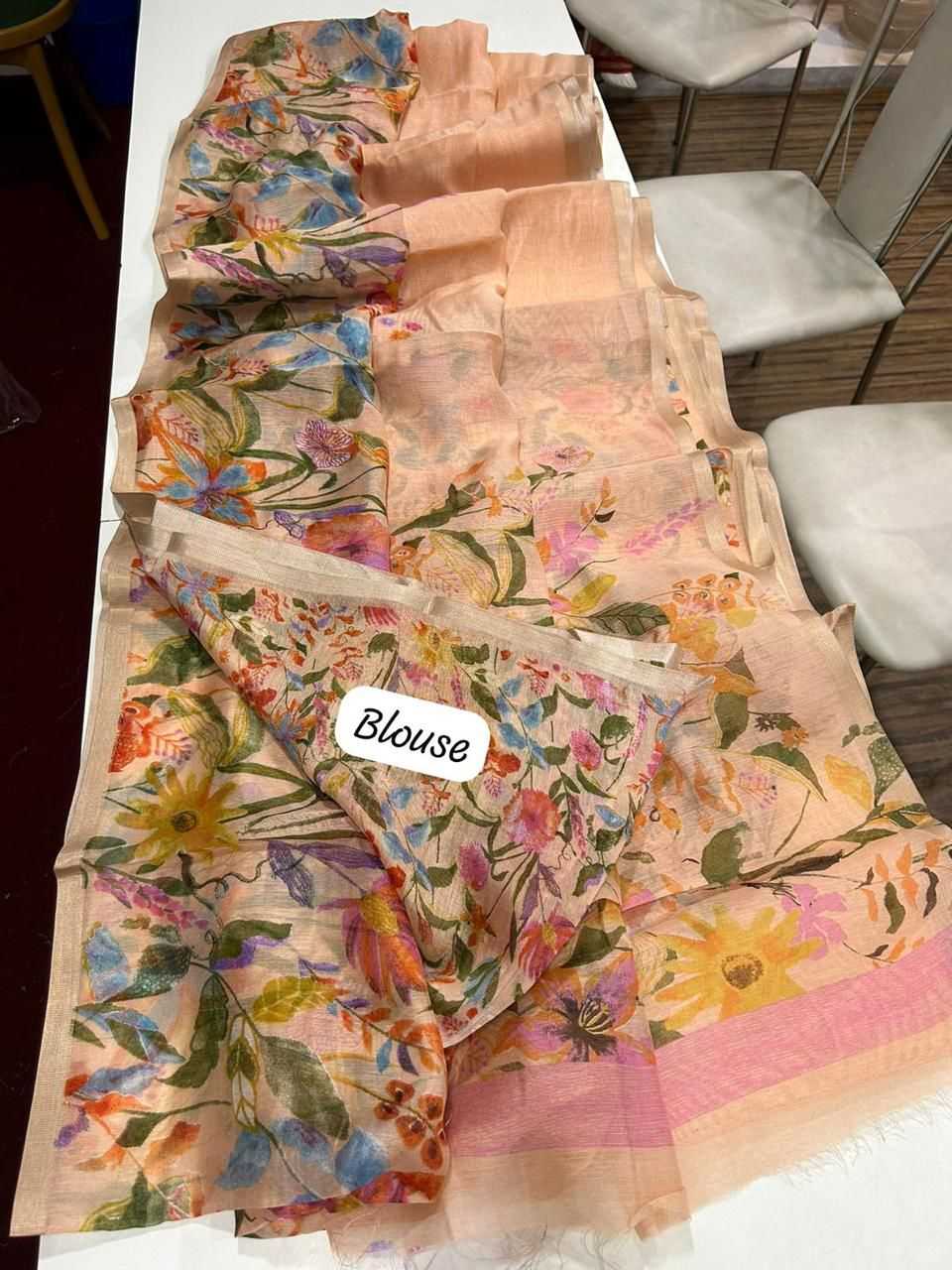 Ynf Linen KESH484 307 Sarees Wedding Collections Festive Collections Wholesale Printed Sarees Hand Work Sarees Linen Sarees Manufacturer