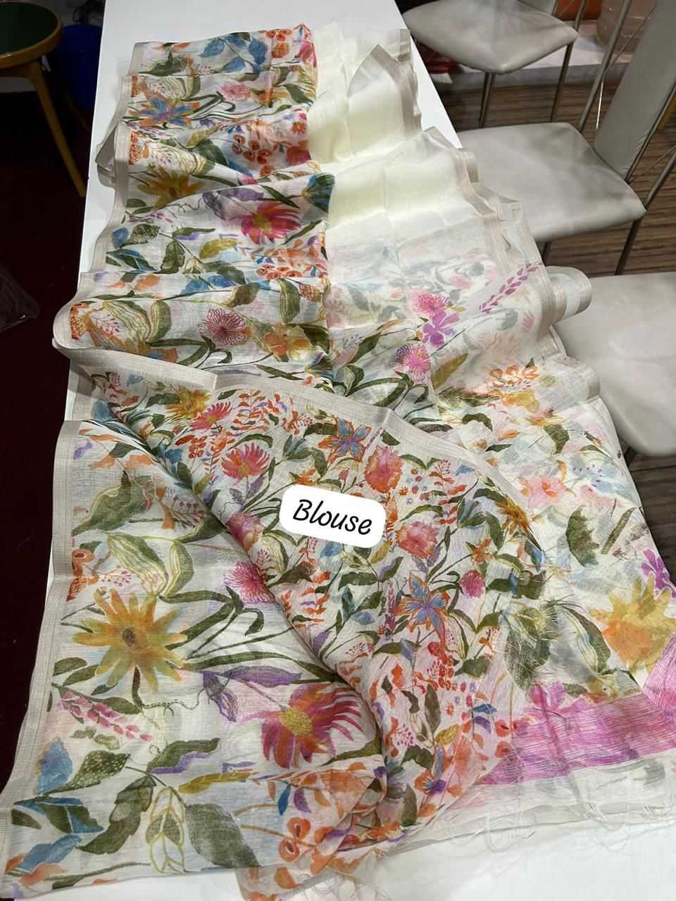 Ynf Linen KESH484 307 Sarees Wedding Collections Festive Collections Wholesale Printed Sarees Hand Work Sarees Linen Sarees Manufacturer