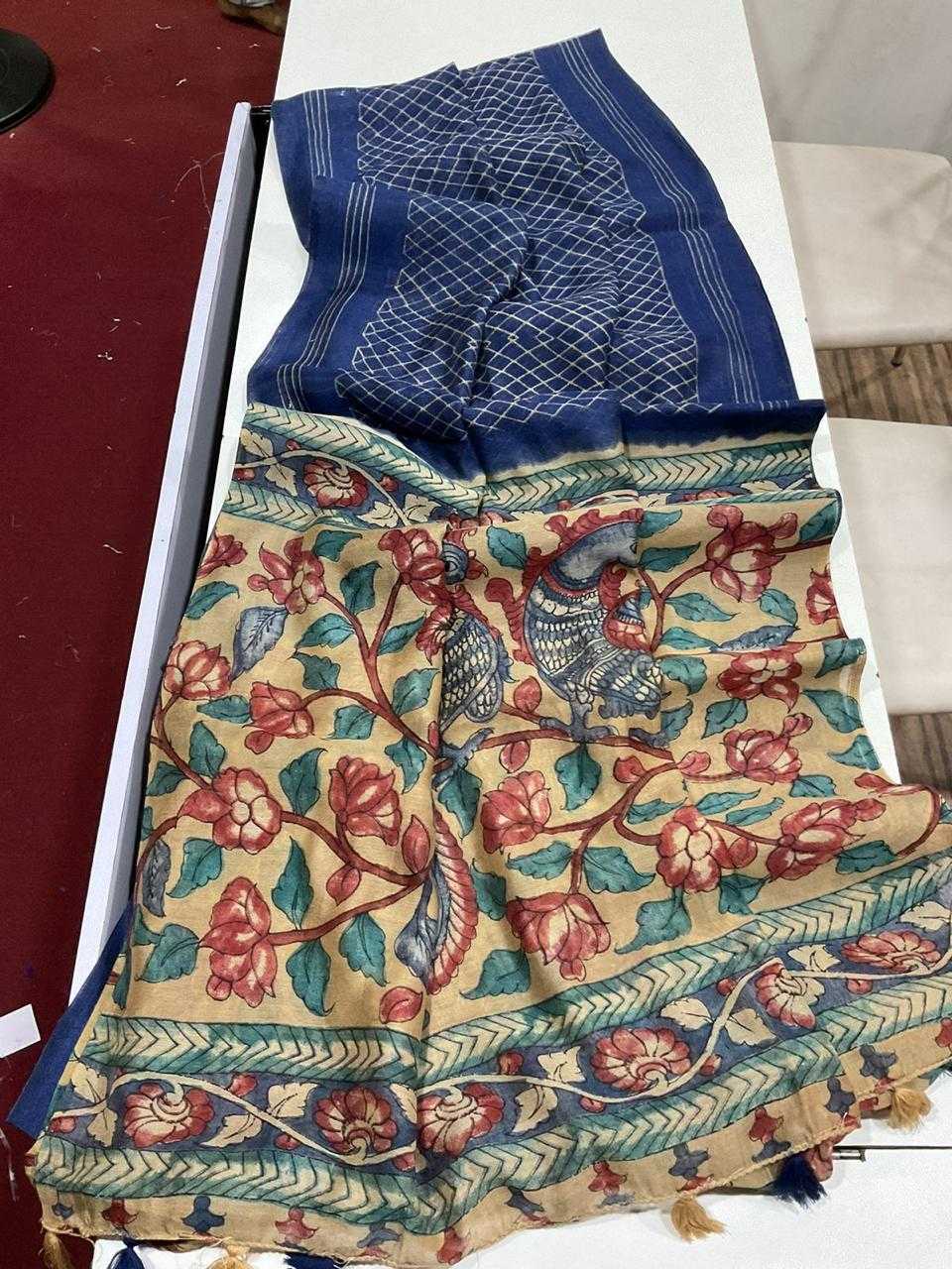 Ynf Linen KESH484 310 Sarees Wedding Collections Festive Collections Wholesale Printed Sarees Kalamkari Sarees Linen Sarees Manufacturer