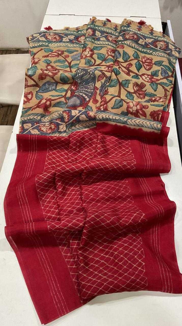 Ynf Linen KESH484 310 Sarees Wedding Collections Festive Collections Wholesale Printed Sarees Kalamkari Sarees Linen Sarees Manufacturer