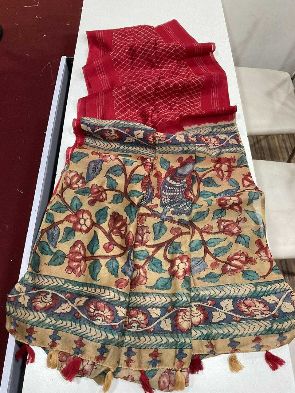 Ynf Linen KESH484 310 Sarees Wedding Collections Festive Collections Wholesale Printed Sarees Kalamkari Sarees Linen Sarees Manufacturer