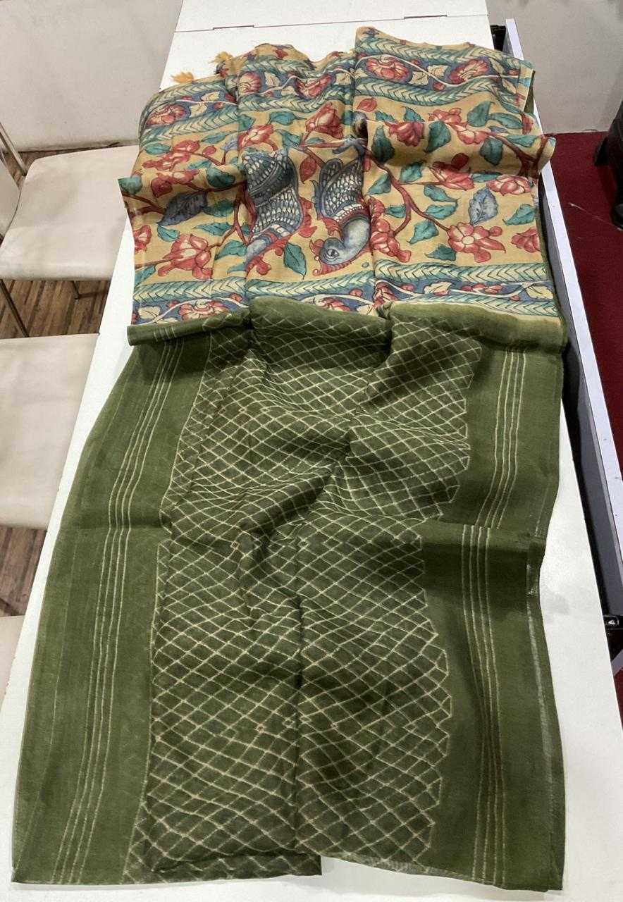 Ynf Linen KESH484 310 Sarees Wedding Collections Festive Collections Wholesale Printed Sarees Kalamkari Sarees Linen Sarees Manufacturer