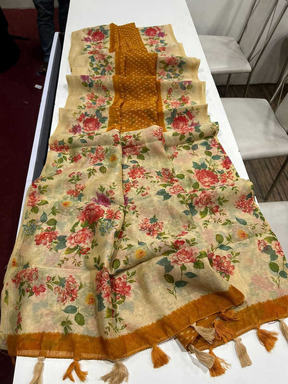 Ynf Linen KESH484 323 Sarees Wedding Collections Festive Collections Wholesale Designer Sarees Printed Sarees Linen Sarees Manufacturer