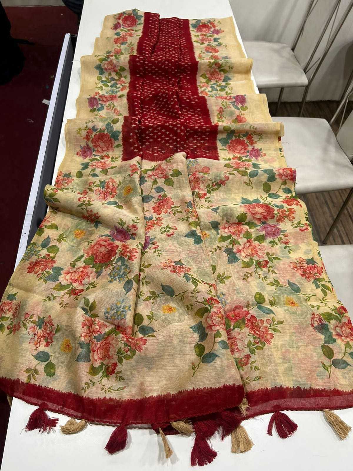 Ynf Linen KESH484 323 Sarees Wedding Collections Festive Collections Wholesale Designer Sarees Printed Sarees Linen Sarees Manufacturer