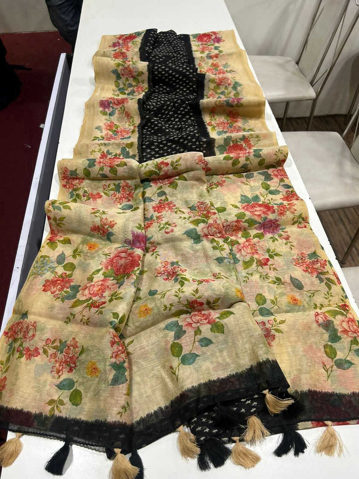 Ynf Linen KESH484 323 Sarees Wedding Collections Festive Collections Wholesale Designer Sarees Printed Sarees Linen Sarees Manufacturer