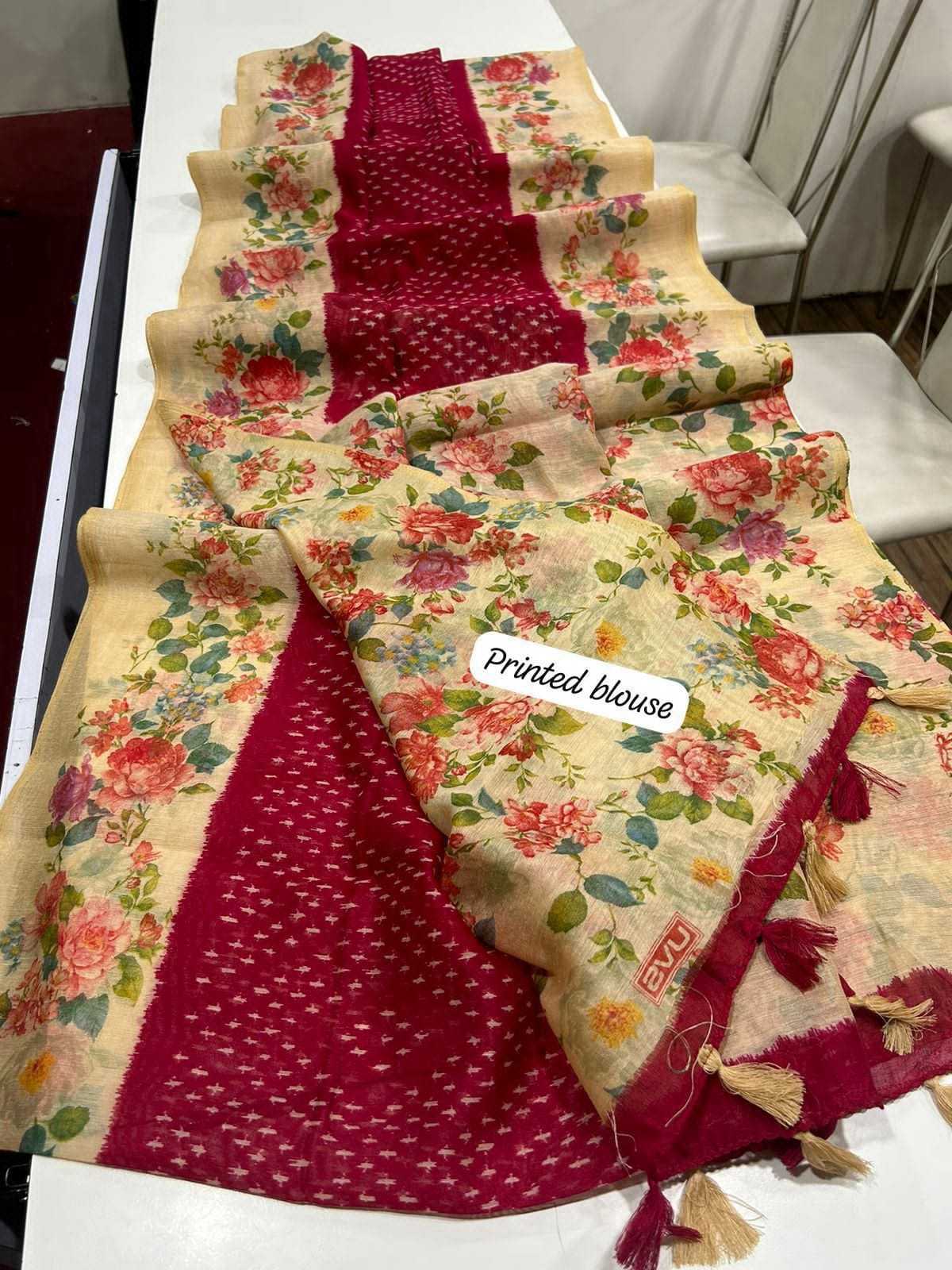 Ynf Linen KESH484 323 Sarees Wedding Collections Festive Collections Wholesale Designer Sarees Printed Sarees Linen Sarees Manufacturer
