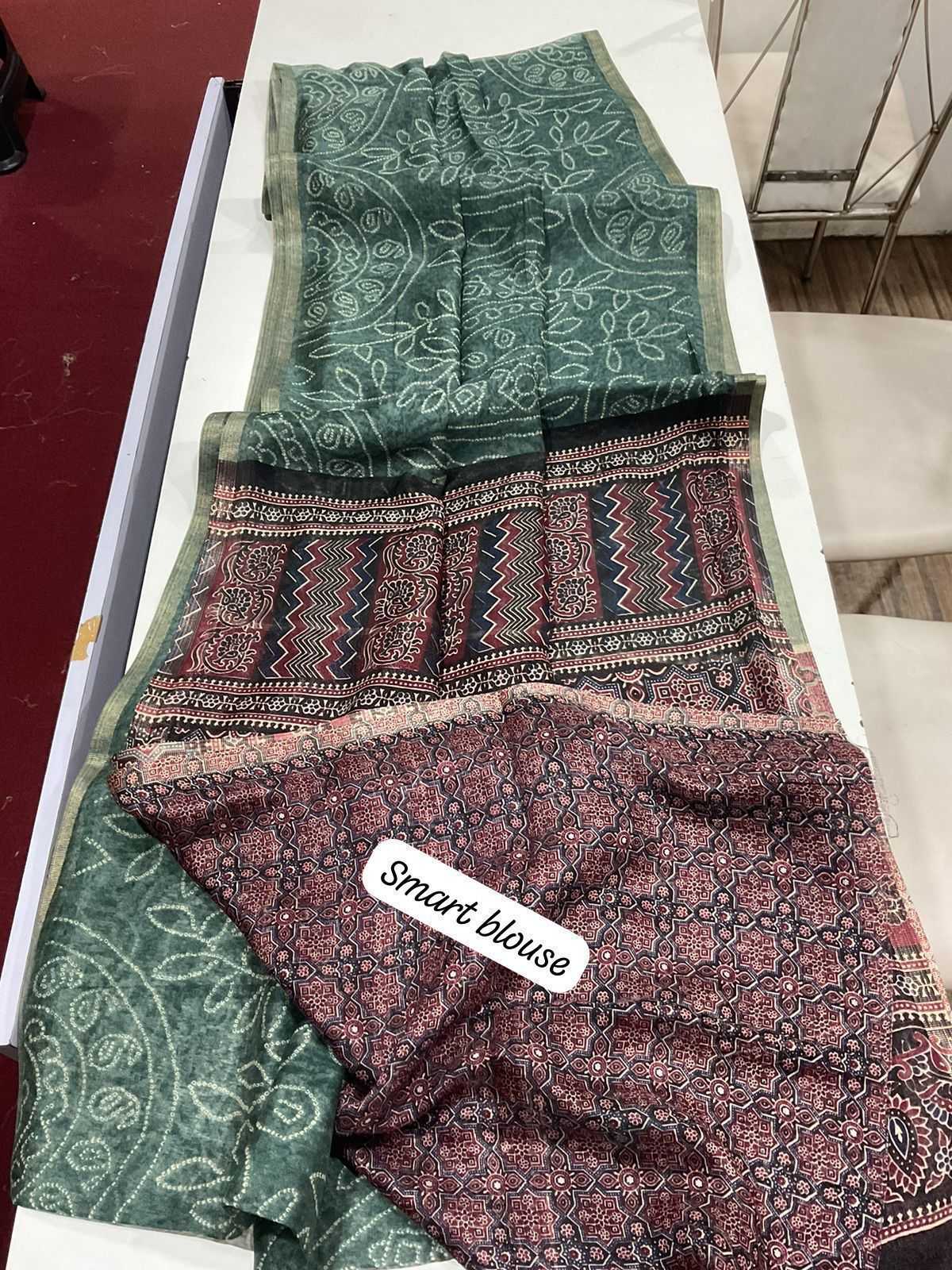 Ynf Linen KESH484 332 Sarees Wedding Collections Festive Collections Wholesale Printed Sarees Ajrakh Sarees Linen Sarees Manufacturer