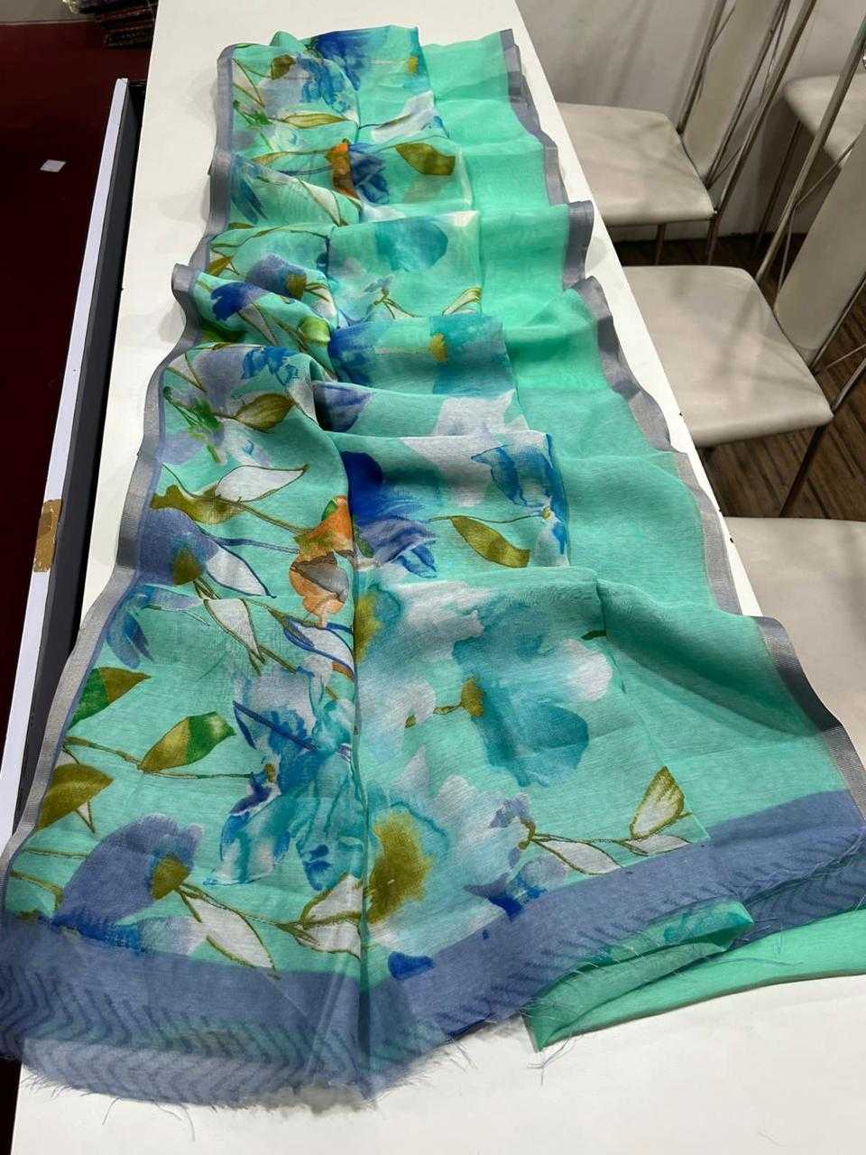 Ynf Linen KESH484 334 Sarees Wedding Collections Festive Collections Wholesale Printed Sarees Linen Sarees Onam Collections Manufacturer