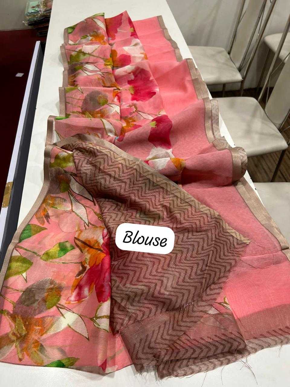 Ynf Linen KESH484 334 Sarees Wedding Collections Festive Collections Wholesale Printed Sarees Linen Sarees Onam Collections Manufacturer