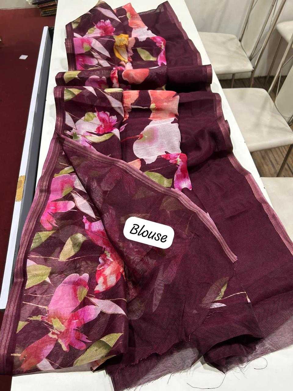 Ynf Linen KESH484 334 Sarees Wedding Collections Festive Collections Wholesale Printed Sarees Linen Sarees Onam Collections Manufacturer