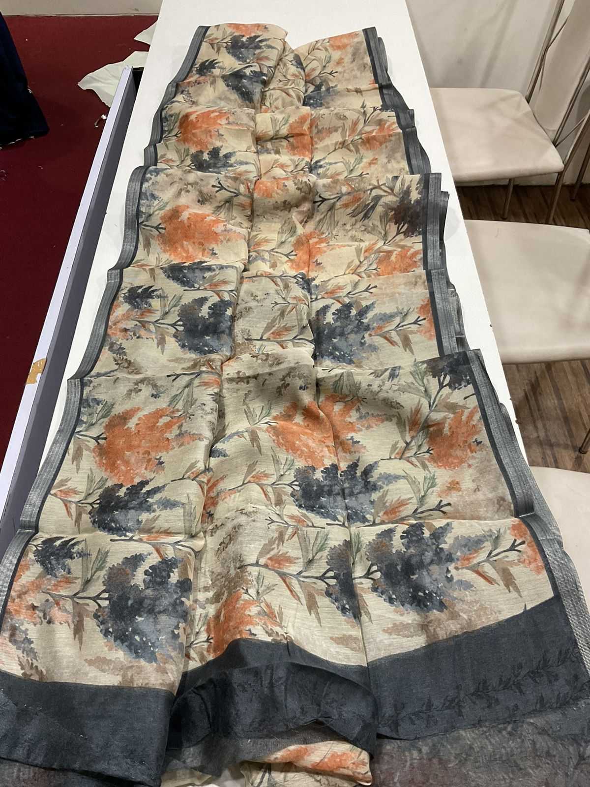 Ynf Linen KESH484 337 Sarees Wedding Collections Festive Collections Wholesale Designer Sarees Printed Sarees Linen Sarees Manufacturer