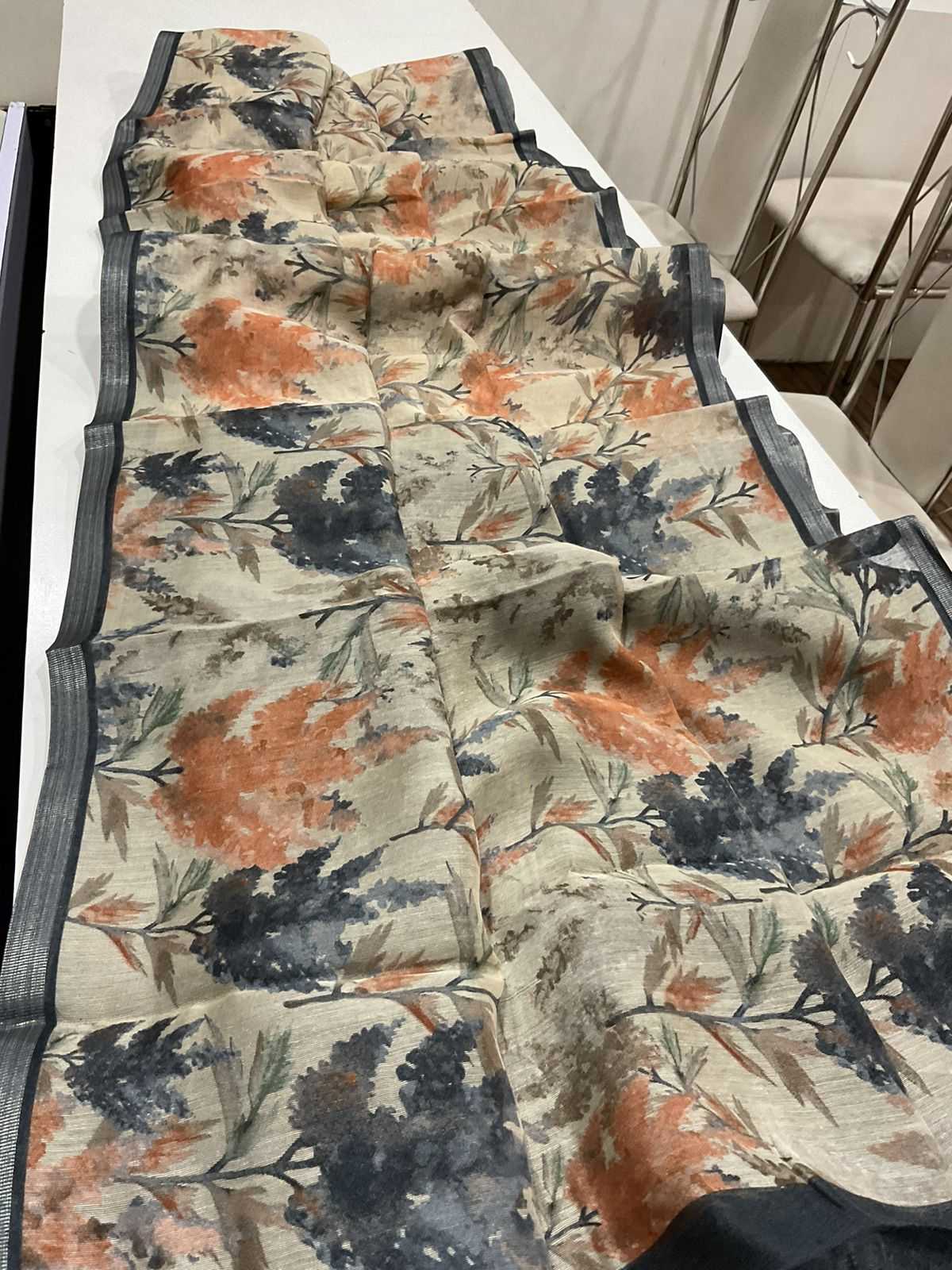 Ynf Linen KESH484 337 Sarees Wedding Collections Festive Collections Wholesale Designer Sarees Printed Sarees Linen Sarees Manufacturer
