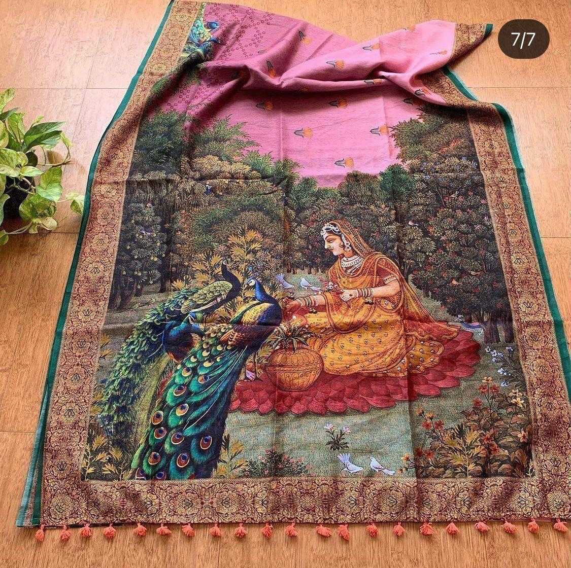 Ynf Linen KESH484 KEYNOTE Sarees Wedding Collections Wholesale Designer Sarees Printed Sarees Kalamkari Sarees Manufacturer