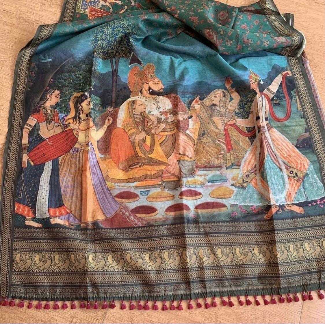 Ynf Linen KESH484 KEYNOTE Sarees Wedding Collections Wholesale Designer Sarees Printed Sarees Kalamkari Sarees Manufacturer