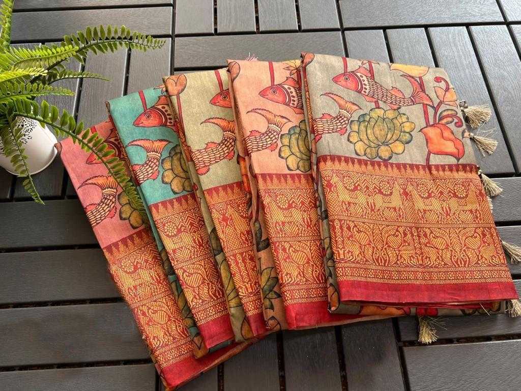 Ynf Linen KESH484 REFRESHING Sarees Wedding Collections Festive Collections Wholesale Printed Sarees Kalamkari Sarees Linen Sarees Manufacturer