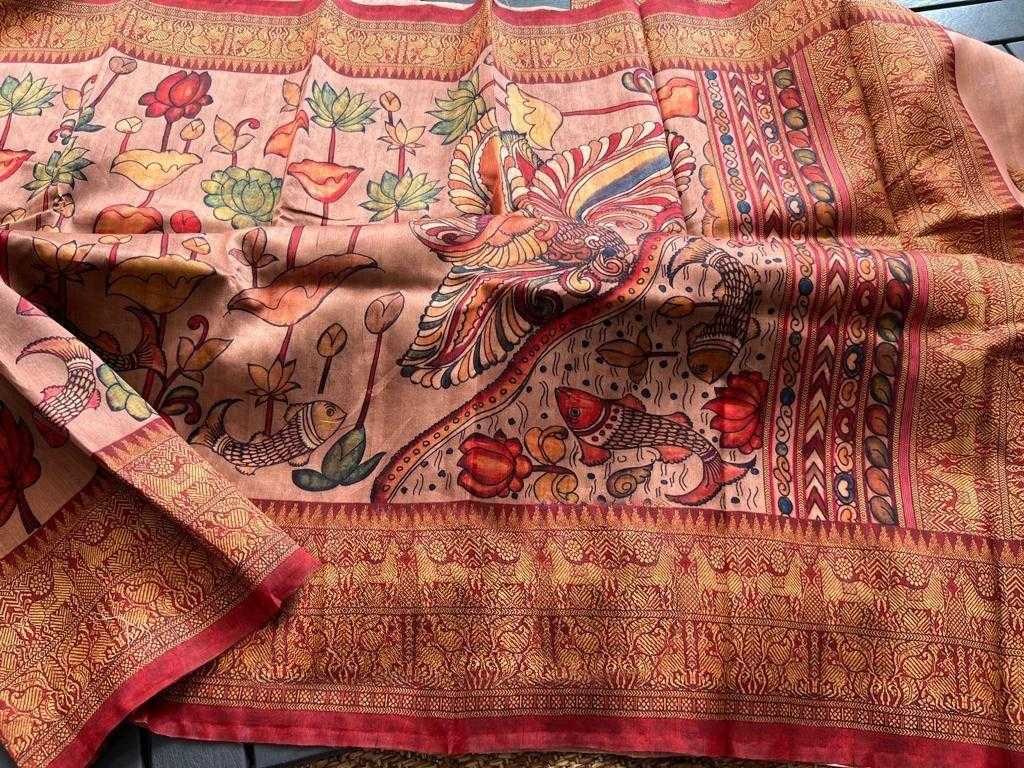 Ynf Linen KESH484 REFRESHING Sarees Wedding Collections Festive Collections Wholesale Printed Sarees Kalamkari Sarees Linen Sarees Manufacturer