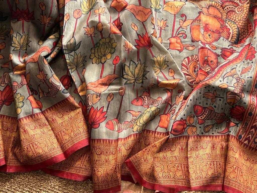 Ynf Linen KESH484 REFRESHING Sarees Wedding Collections Festive Collections Wholesale Printed Sarees Kalamkari Sarees Linen Sarees Manufacturer