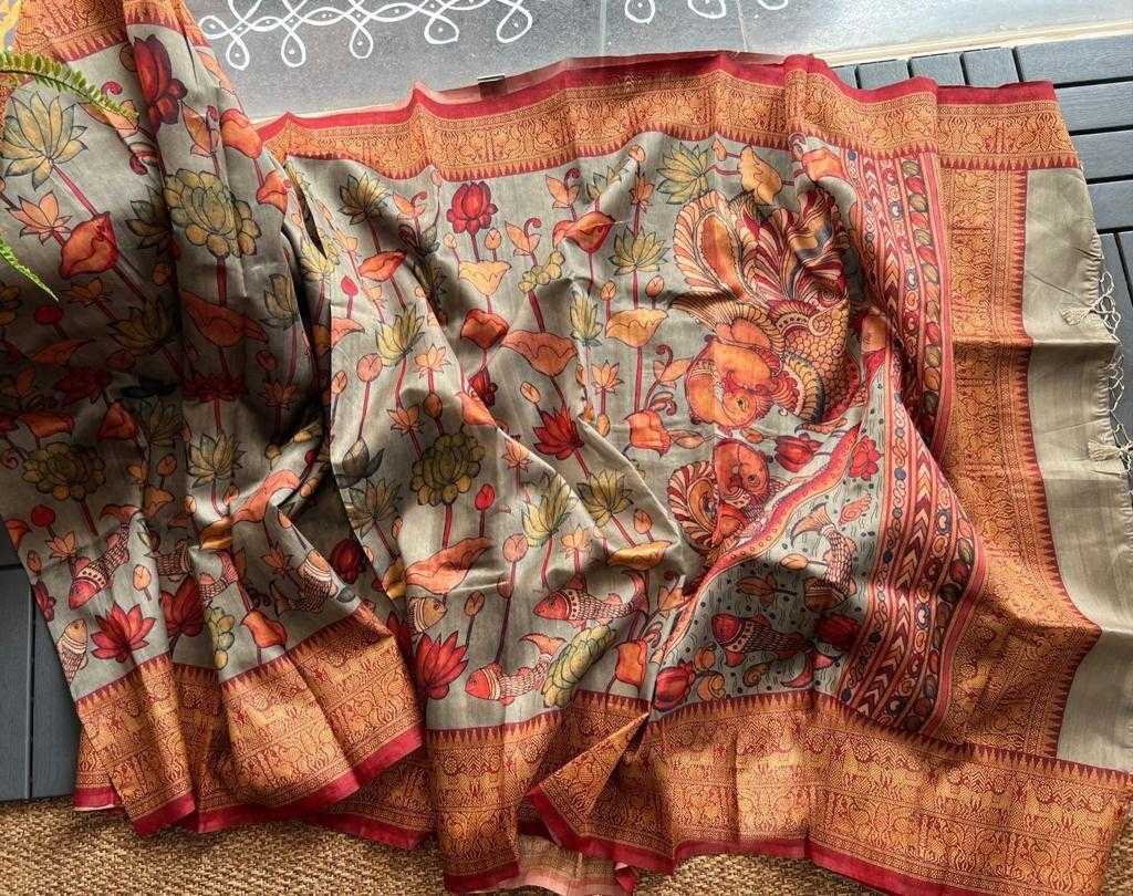 Ynf Linen KESH484 REFRESHING Sarees Wedding Collections Festive Collections Wholesale Printed Sarees Kalamkari Sarees Linen Sarees Manufacturer