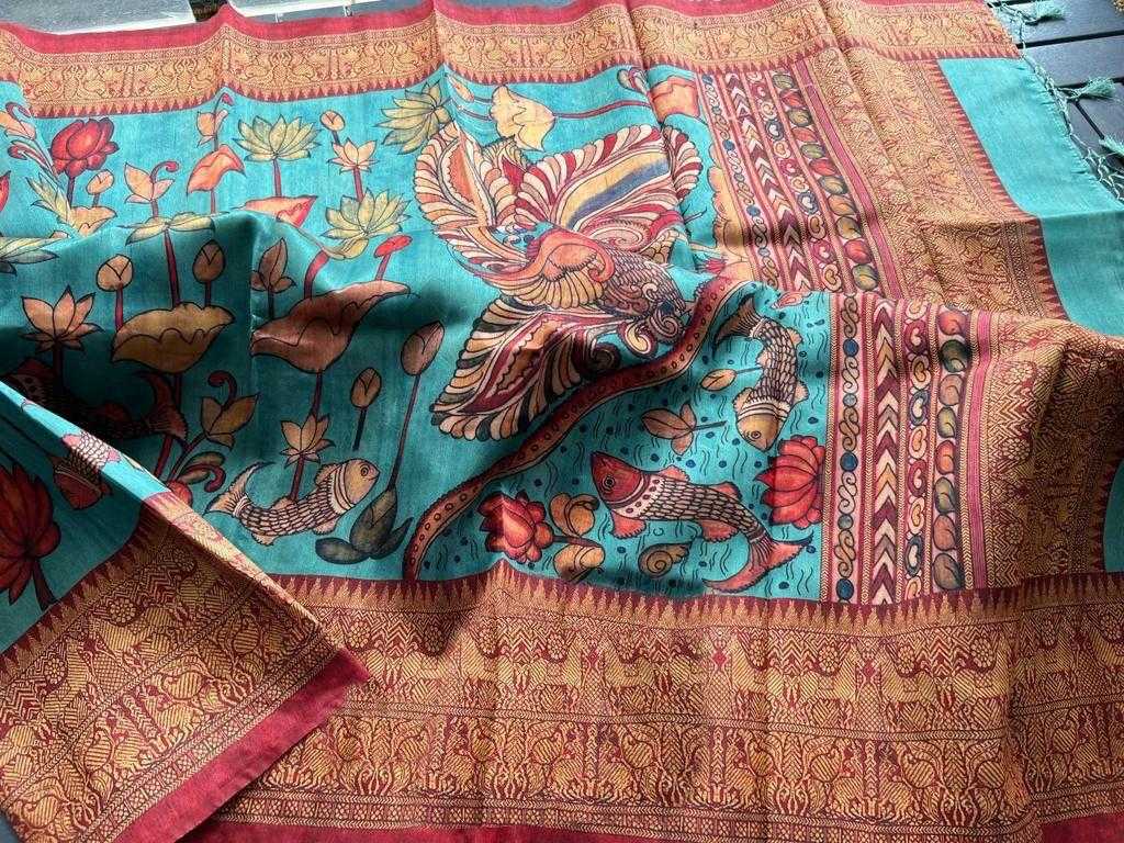 Ynf Linen KESH484 REFRESHING Sarees Wedding Collections Festive Collections Wholesale Printed Sarees Kalamkari Sarees Linen Sarees Manufacturer