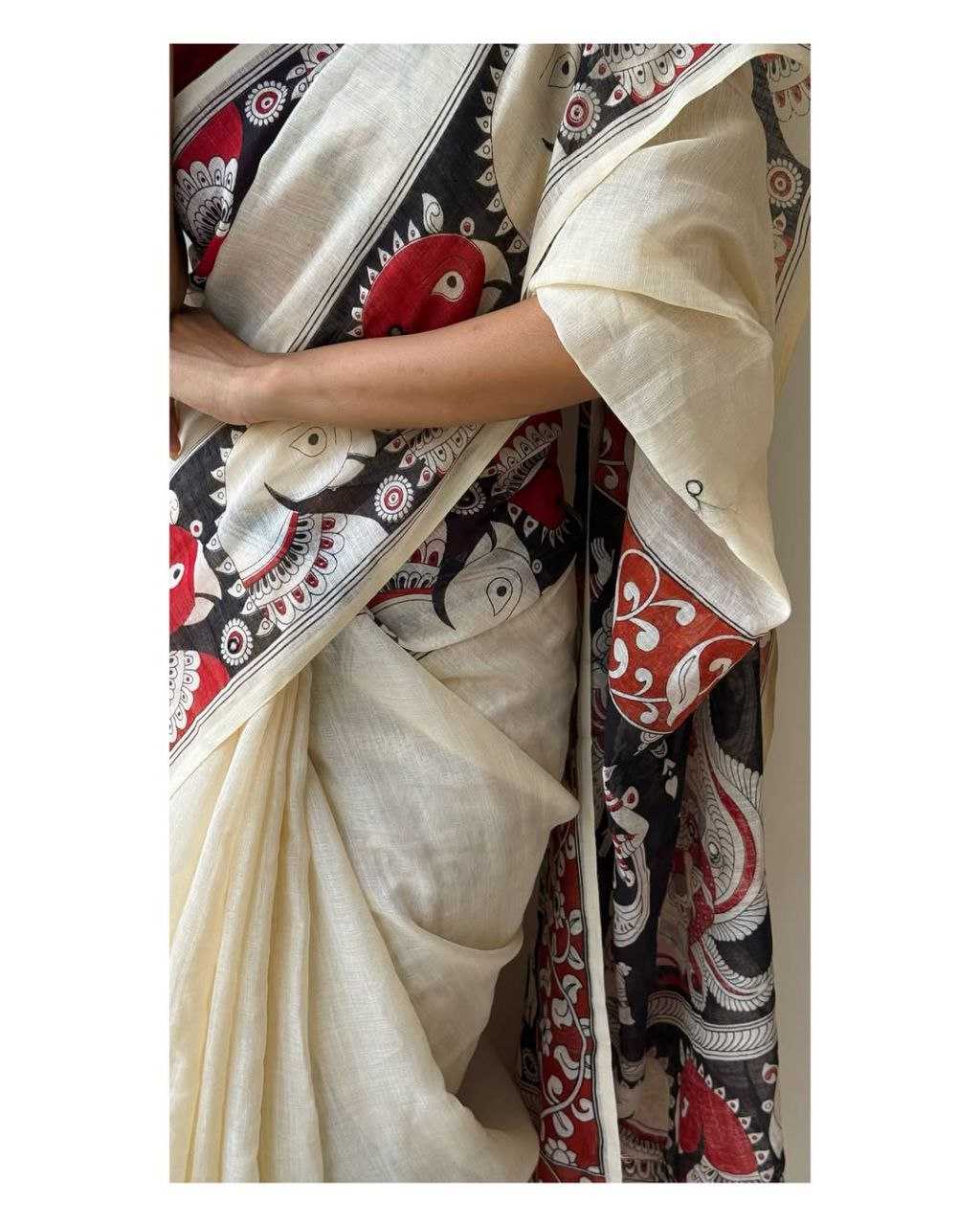 Ynf Linen KESH495 plain linen Sarees Wholesale Designer Sarees Ready To Wear Sarees Party Wear Sarees Manufacturer