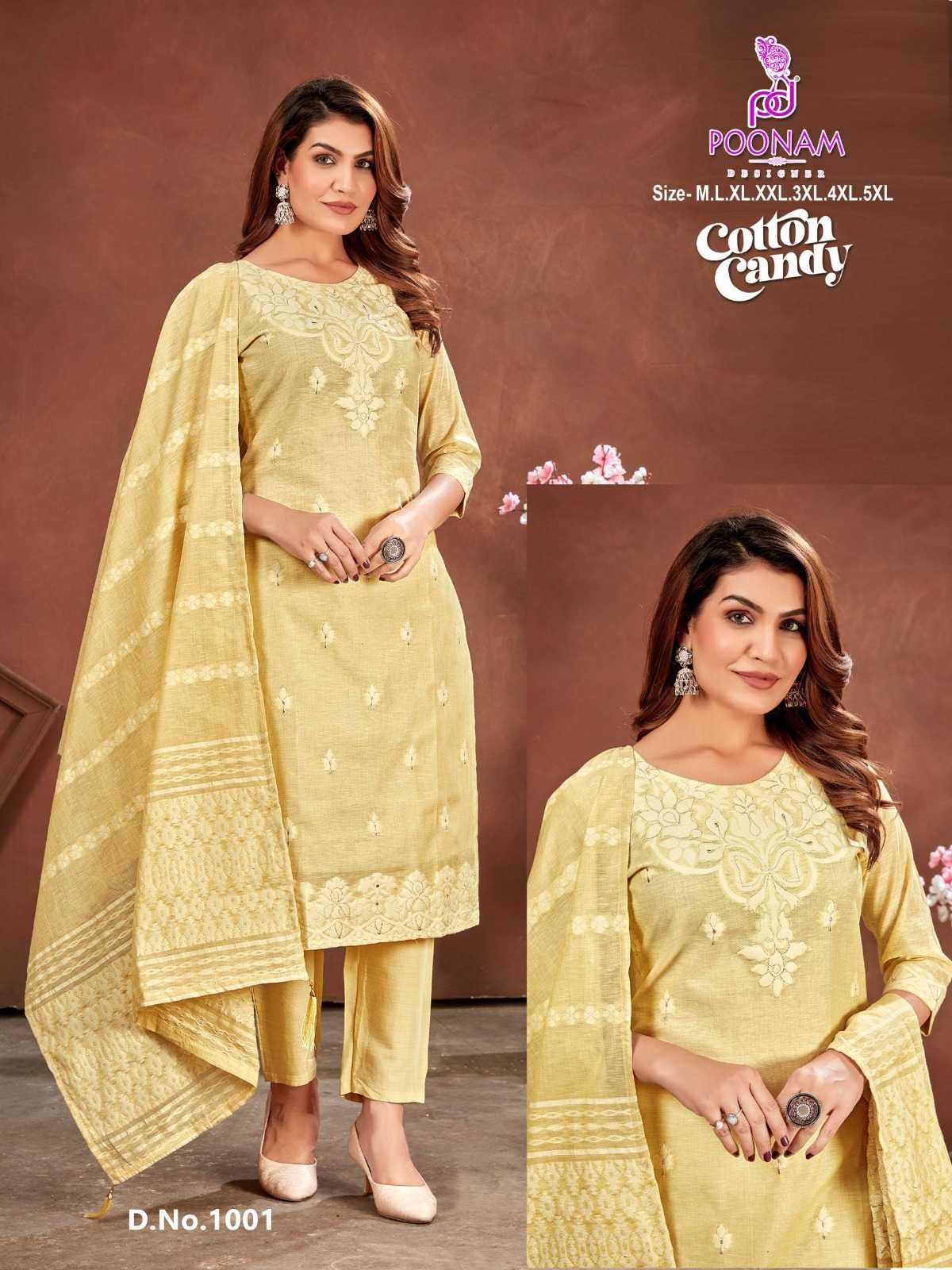 Ynf Linen RIN190 POONAM-Cotton Candy Setwise Collections Wholesale Dresses & Suits Catalogs Manufacturer