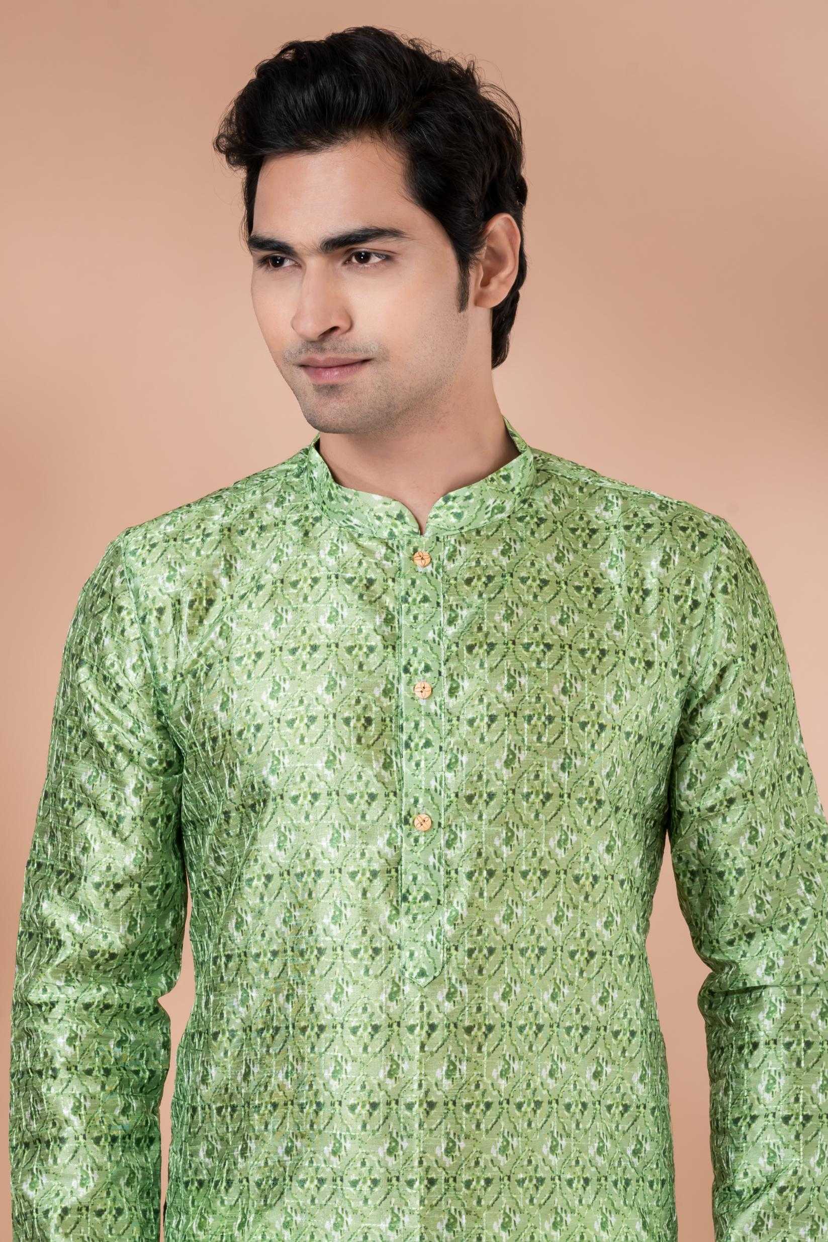 Ynf Mono Slub RIN223 3346B Mens Wear Wholesale Mens Kurtas Mens Kurta Pyjama Men Wedding kurta Manufacturer