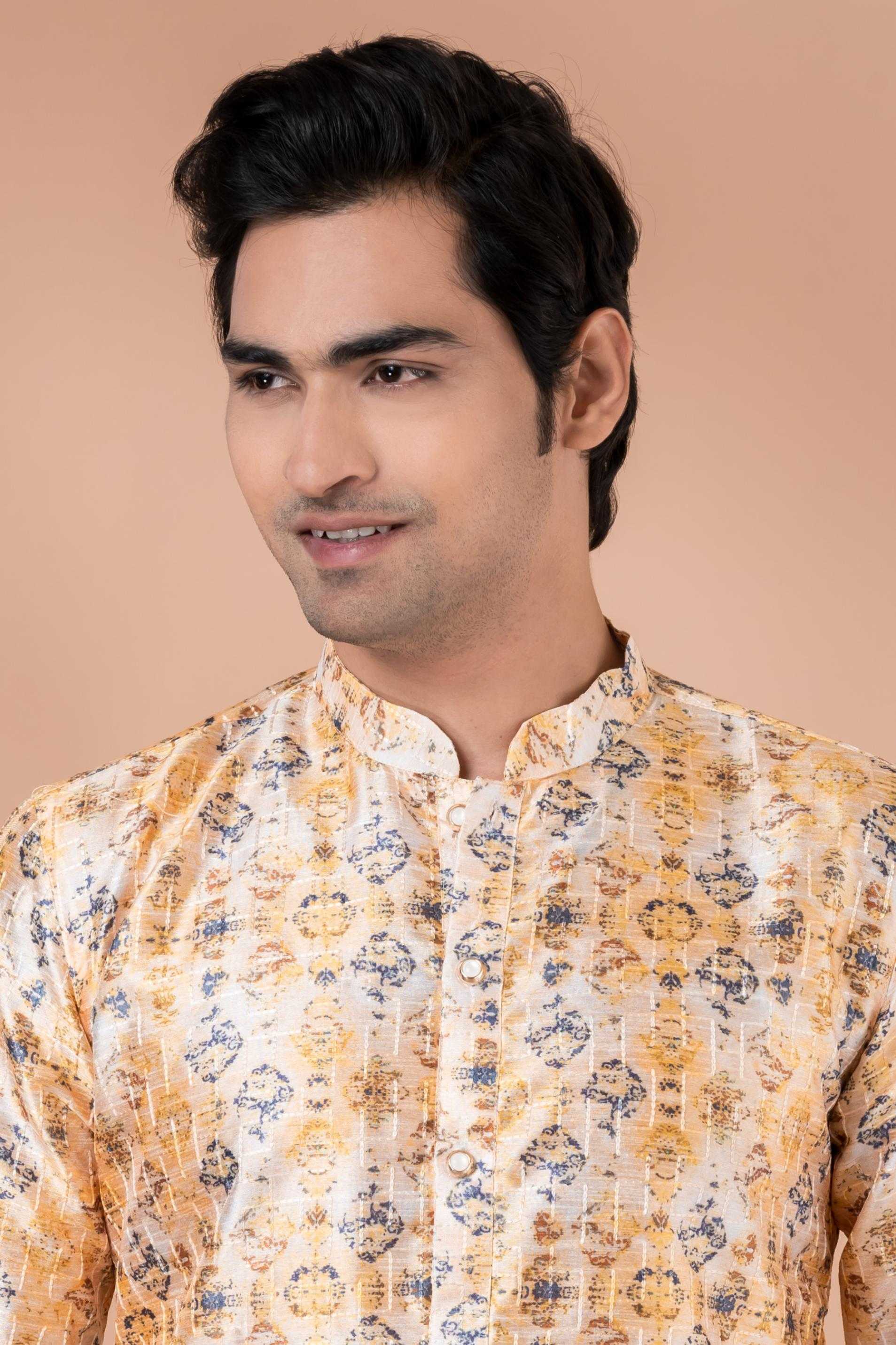 Ynf Mono Slub RIN223 3349A Mens Wear Wholesale Mens Kurtas Mens Kurta Pyjama Men Wedding kurta Manufacturer