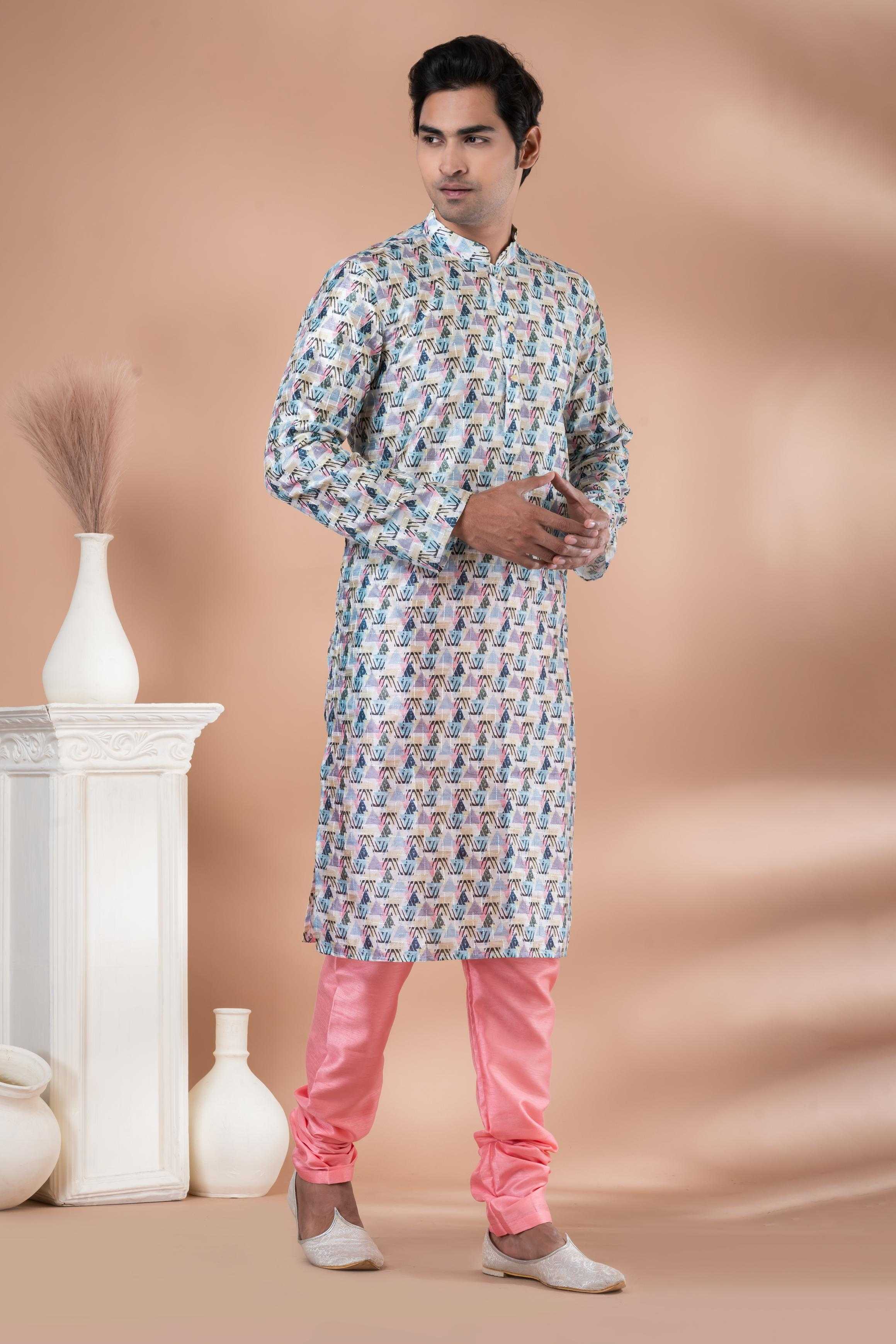 Ynf Mono Slub RIN223 3350C Mens Wear Wholesale Mens Kurtas Mens Kurta Pyjama Men Wedding kurta Manufacturer