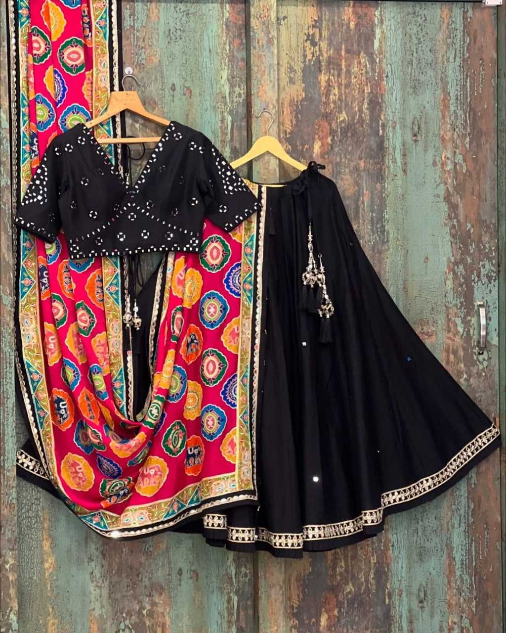 Ynf Muslin Cotton RIN222 263 Lehengas Festive Collections Wholesale Designer Lehenga Mirror Work Lehenga Navratri Chaniya Choli Manufacturer
