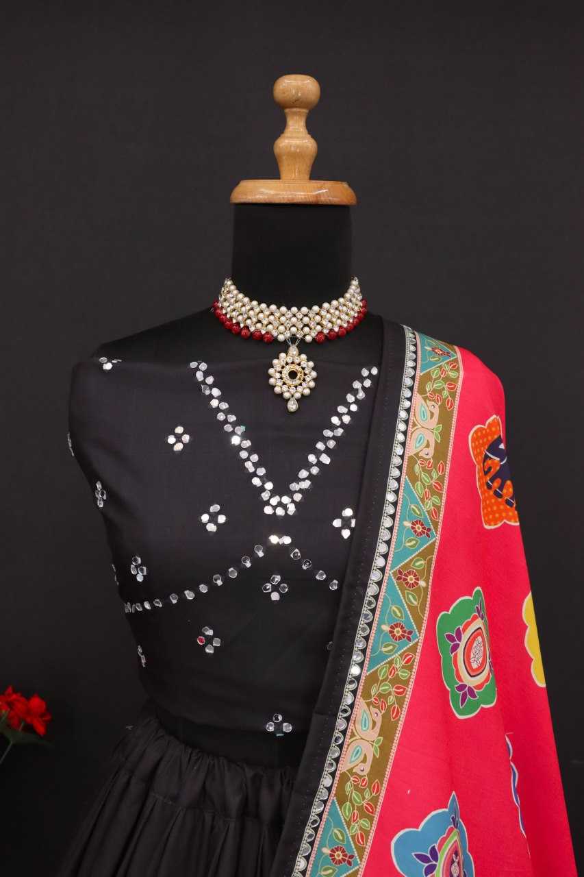Ynf Muslin Cotton RIN222 263 Lehengas Festive Collections Wholesale Designer Lehenga Mirror Work Lehenga Navratri Chaniya Choli Manufacturer