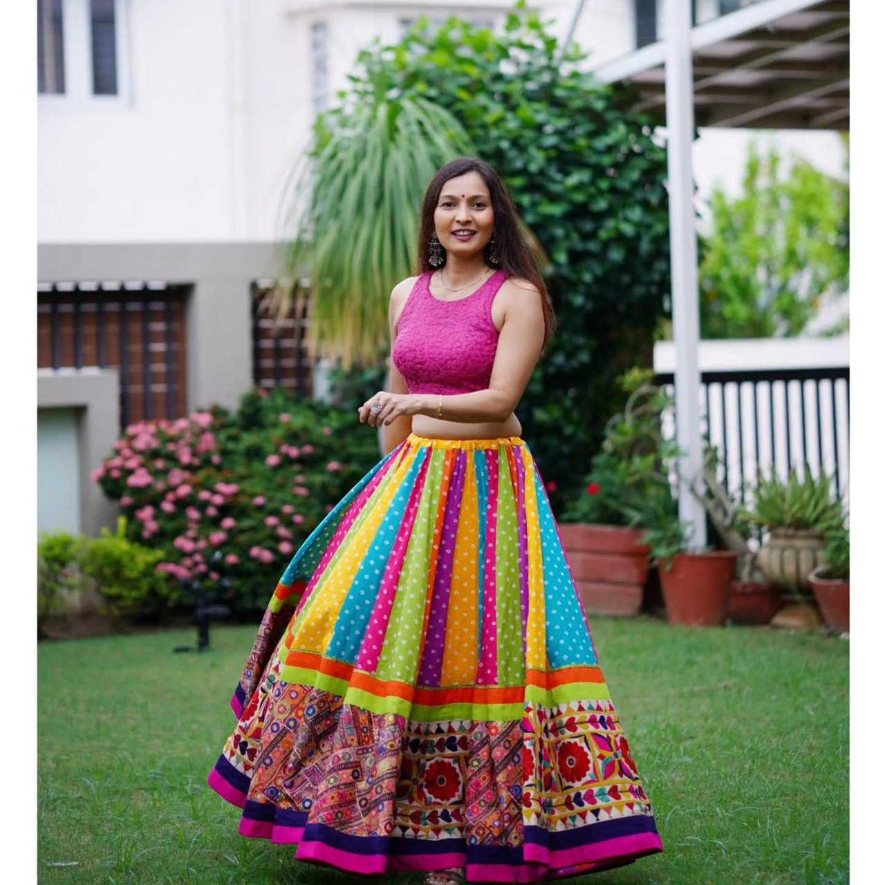 Ynf Muslin Cotton RIN222 286 Lehengas Wedding Collections Festive Collections Wholesale Lehenga With Dupatta Lehenga With Blouse Navratri Chaniya Choli Manufacturer